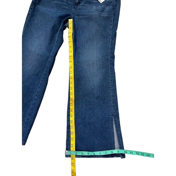 Michael Kors Cropped Split Hem Flare Jeans Size 8 NWT - Picture 10 of 10
